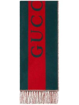 Gucci | GUCCI Web motif wool scarf,商家Baltini,价格¥3198