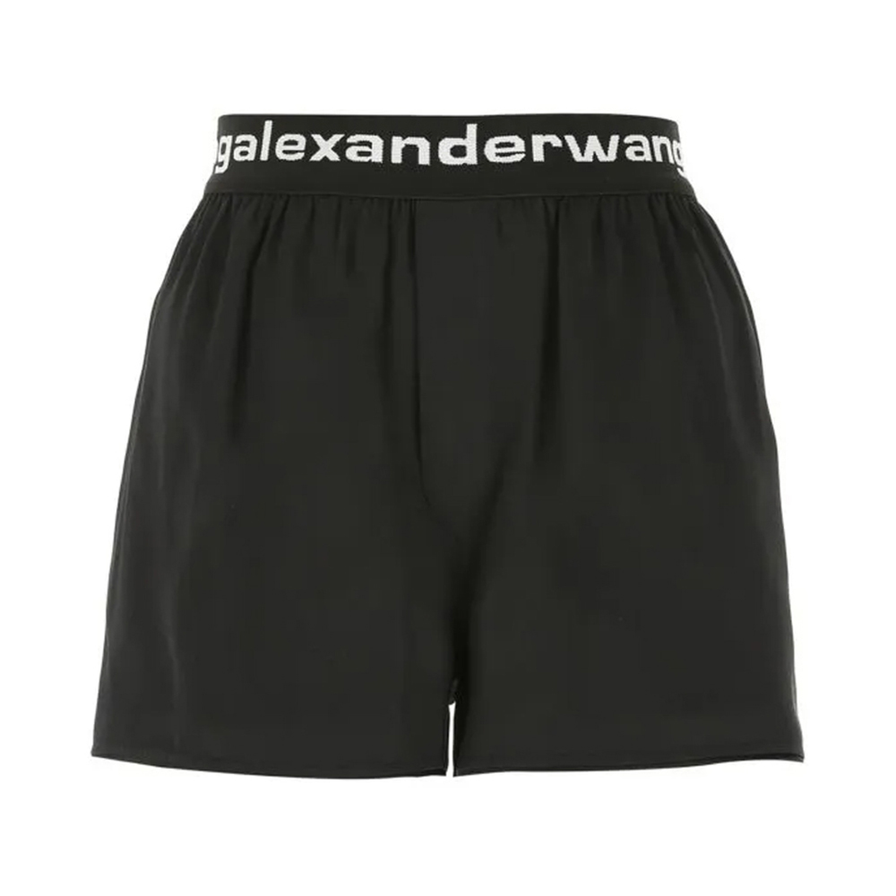 推荐ALEXANDER WANG 女士黑色缎面短裤 4WC2214077-001商品
