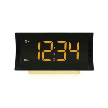 商品La Crosse Technology | Curved LED Alarm Clock with Radio and Fast Charging USB Port,商家Macy's,价格¥304图片