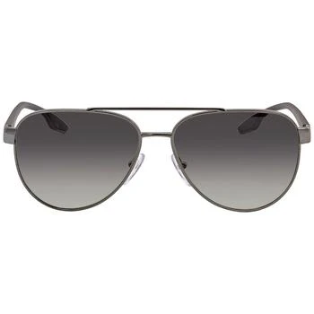 Prada | Grey Gradient Pilot Unisex Sunglasses PS 54TS 5AV3M1 58,商家Jomashop,价格¥887