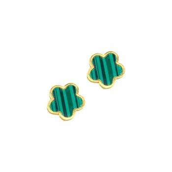 ADORNIA | Green Mother Of Pearl Clover Stud Earrings 6.9折, 独家减免邮费