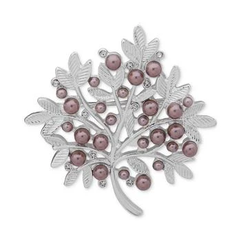 Anne Klein | Silver-Tone Imitation Pearl Tree Branch Pin,商家Macy's,价格¥88