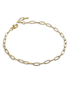 推荐Hera Chain Link Ankle Bracelet in 14K Gold Plated Sterling Silver商品