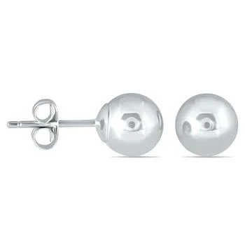 SSELECTS | 10K White Gold 6Mm Ball Stud Earrings,商家Premium Outlets,价格¥325