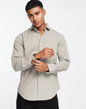 推荐Polo Ralph Lauren slim fit shirt with pony logo in dark grey商品