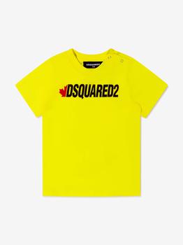 推荐Dsquared2 Yellow Baby Unisex Cotton T-Shirt商品