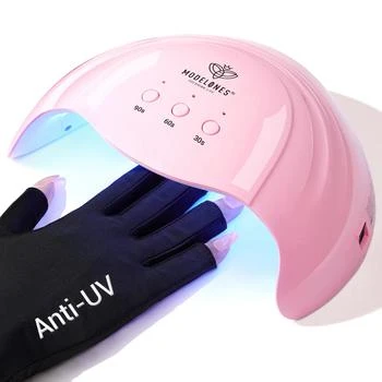 MODELONES | Anti-UV light Glove With 48W Nail Lamp For Nails Salon Professional UPF 99+ US Standard,商家MODELONES,价格¥78