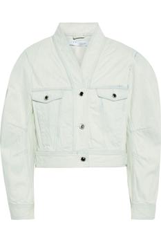 商品Kahena cropped bleached denim jacket图片