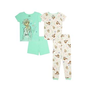 商品Frozen Little Girls Short Sleeves Pajama Set, 4 Piece图片