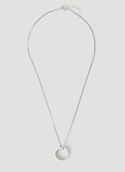 推荐Logo Ring Pendant Necklace in Silver商品