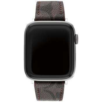 Coach | Mahogany Canvas 42/44/45mm Apple Watch® Band商品图片,