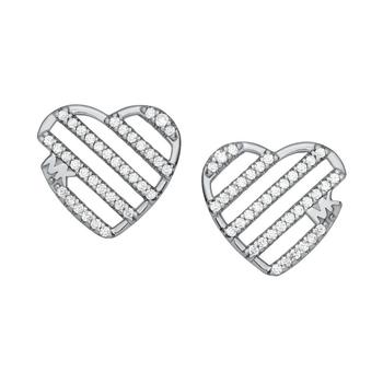 Michael Kors | Sterling Silver Open Heart Stud Earrings Available in Silver, 14K Rose-Gold Plated or 14K Gold Plated商品图片,