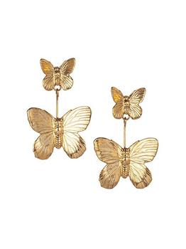 商品Jennifer Behr | Ella 24K Gold-Plated Butterfly Drop Earrings,商家Saks Fifth Avenue,价格¥869图片