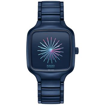 雷达男表, Rado | Men's True Square Thukral and Tagra Automatic Blue Stainless Steel Bracelet Watch 38mm商品图片 
