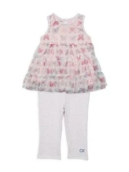 Calvin Klein | Baby Girl's 2-Piece Butterfly Print Tunic & Leggings Set 2.9折