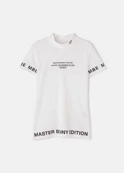 推荐MASTER BUNNY EDITION White Ecopet Honeycomb Mock Neck T-Shirt商品