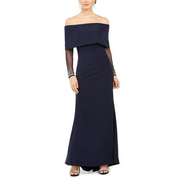 Vince Camuto Specialty Size, Vince Camuto | Vince Camuto Womens Sequined Off-The-Shoulder Evening Dress商品图片 3.5折