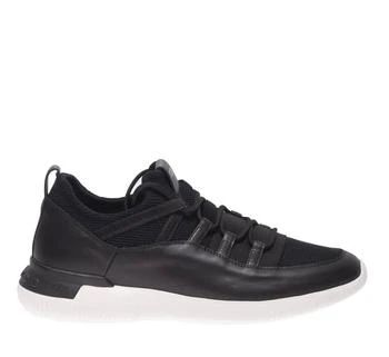 推荐Men's Black No Code 01 Leather And High Tech Fabric Sneakers商品