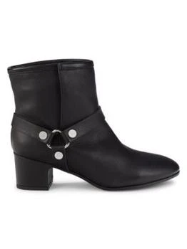 推荐Leather Block Heel Ankle Boots商品