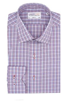 Lorenzo Uomo, Lorenzo Uomo | Plaid Check Trim Fit Dress Shirt商品图片 1.7折