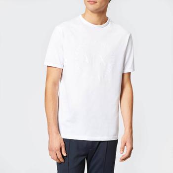 推荐Armani Exchange Men's Tonal Logo Reg Fit T-Shirt - White商品