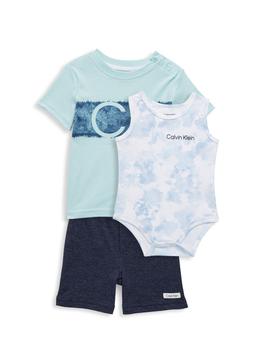 Calvin Klein | Baby Boy's Gator 3-Piece T-Shirt, Bodysuit & Shorts Set商品图片,4.4折
