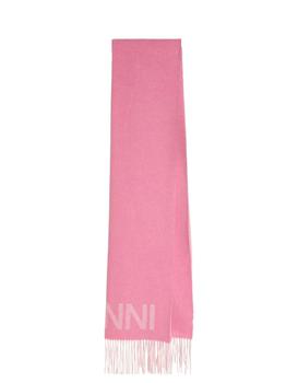 Ganni | Logo wool scarf商品图片,7.6折
