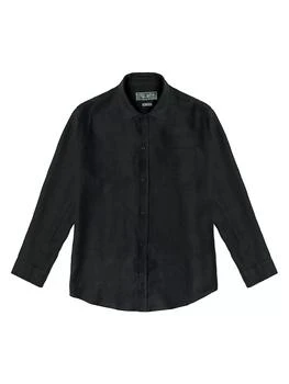Desmond & Dempsey | Linen Button-Front Lounge Shirt 