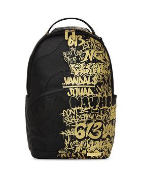 商品Kids' Unisex Half Graff Gold Faux Leather Backpack图片