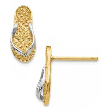 Macy's | Flip Flop Earrings in 14K Gold and Rhodium Plating 5折×额外8折, 额外八折