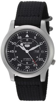Seiko | SEIKO Men's SNK809 5 Automatic Stainless Steel Watch with Black Canvas Strap 4.6折, 独家减免邮费