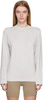 SKIMS | Gray SKIMS Boyfriend Sleep Long Sleeve T-Shirt商品图片,独家减免邮费