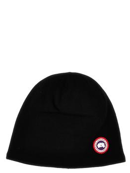 Canada Goose | Canada Goose Logo Patch Knitted Beanie商品图片,6.3折