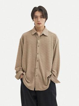 商品DIAMOND LAYLA | Twisted Collar Cardigan Shirt [Beige],商家W Concept,价格¥566图片
