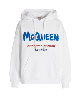Alexander McQueen | Alexander McQueen Logo Printed Drawstring Hoodie商品图片,5.2折