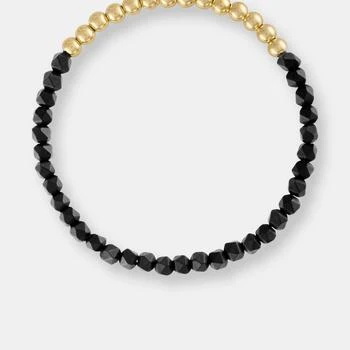 Olivia Le | Mini Star Faceted Black Onyx Gold Bracelet,商家Verishop,价格¥411