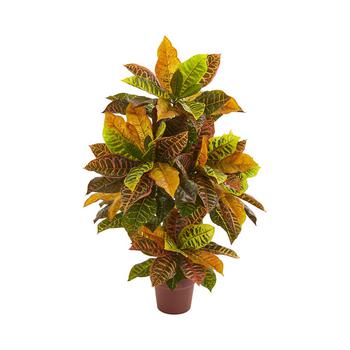 NEARLY NATURAL, NEARLY NATURAL | 39” Croton Artificial Plant (Real Touch)商品图片 6.9折