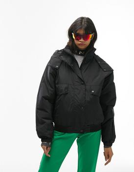 Topshop | Topshop Sno hooded puffer ski jacket in black商品图片,