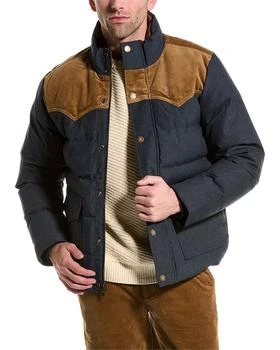 推荐Brooks Brothers Out Denim Puffer Down Jacket商品