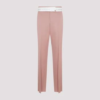 Dior | Pink Wool Pants with turned-down waistband,商家SEYMAYKA,价格¥7215