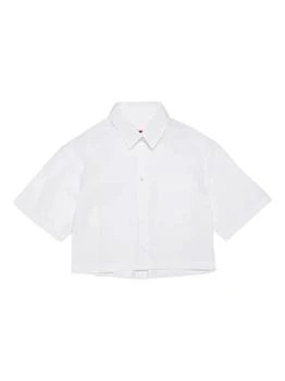 MAX&Co | White Poplin Crop Shirt With Logo,商家Italist,价格¥952