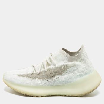 推荐Adidas x Yeezy White Knit Fabric Boost 380 Calcite Glow Sneakers Size 43 1/3商品