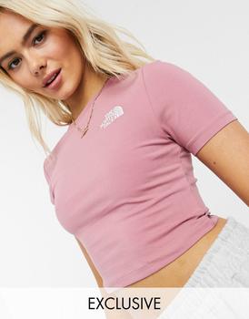 The North Face | The North Face Simple Dome cropped t-shirt in pink Exclusive at ASOS商品图片,5.8折