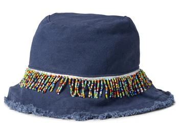 推荐Woven Bucket Hat with Beaded Trim商品