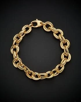 Italian Gold | 14K Italian Gold Oval & Round Link Bracelet,商家Premium Outlets,价格¥18549