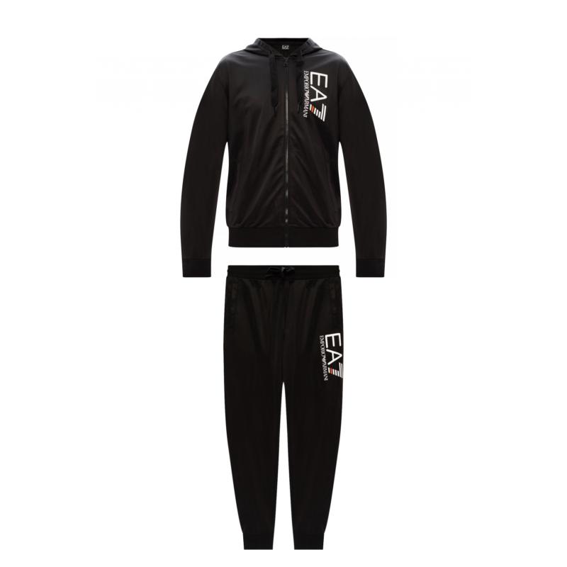 商品Emporio Armani | EMPORIO ARMANI 男士黑色运动套装 6HPV51-PJ08Z-012,商家Beyond Italylux,价格¥897图片