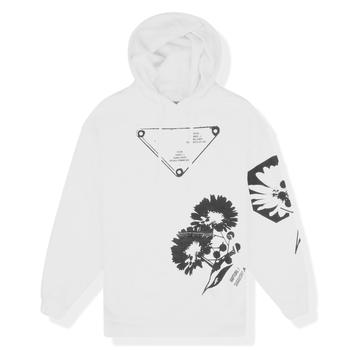 Prada | Prada Floral Graphic White Hoodie商品图片,4.4折