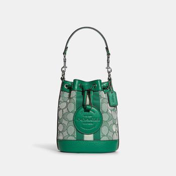 product Coach Outlet Mini Dempsey Bucket Bag In Signature Jacquard With Stripe And Coach Patch image