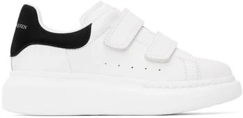 Alexander McQueen | Kids White & Black Oversized Velcro Sneakers 6折