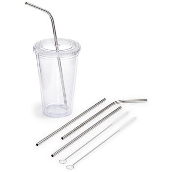 Martha Stewart | 6-Pc. Reusable Metal Straw & Brush Set, Created for Macy's商品图片,7.6折